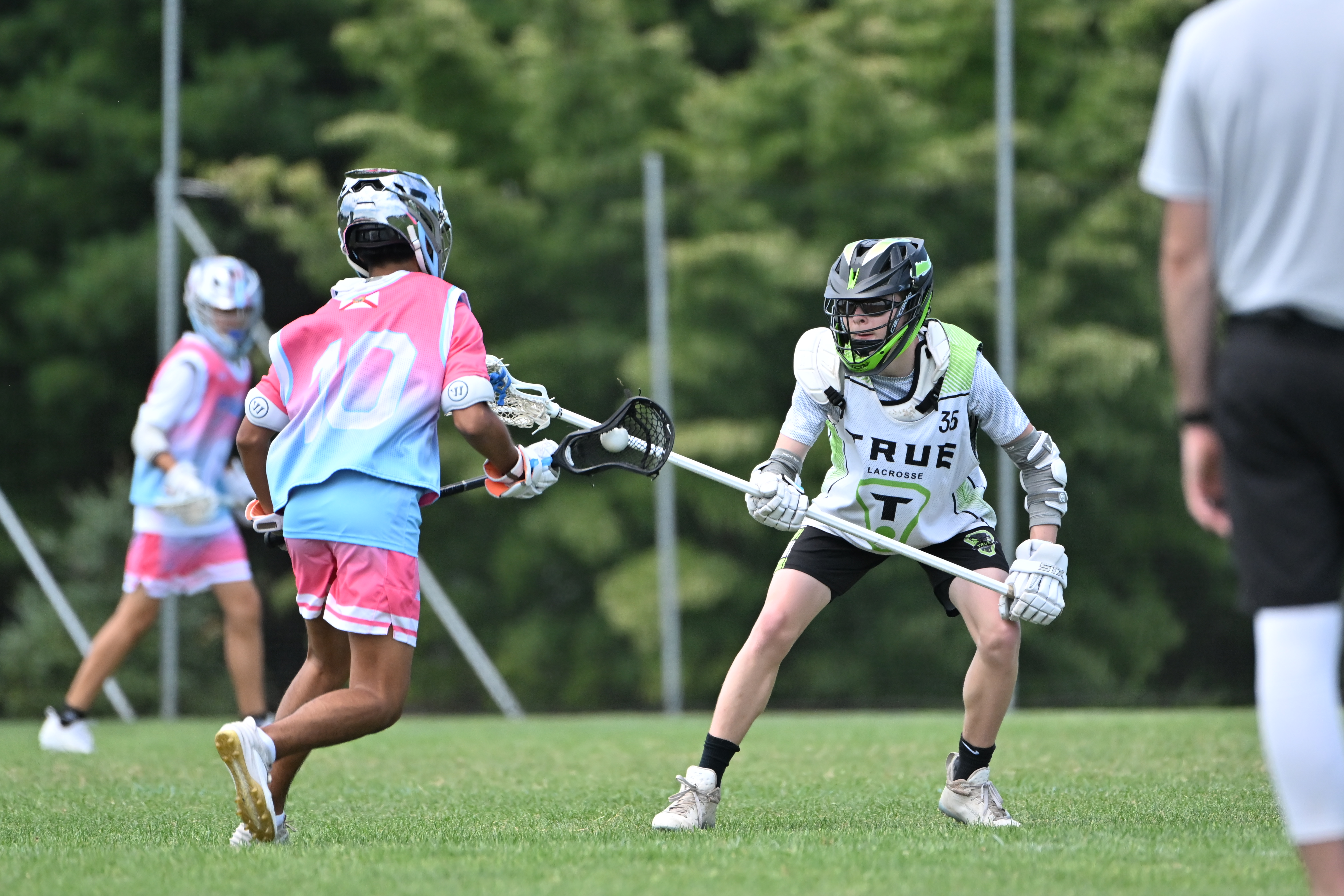 Defending the ball during a game